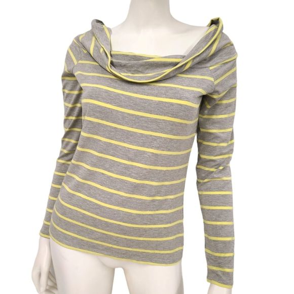 New with Tags Banana Republic Striped Cowel Neck Top size Med - Picture 2 of 6